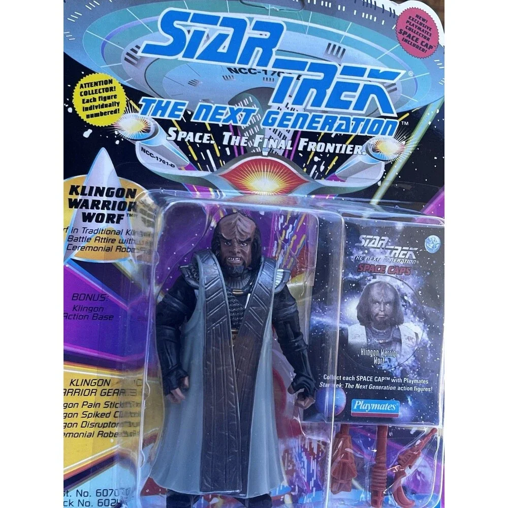 1993 Star Trek TNG Klingon Warrior Worf Playmates Figure 6024 Sealed MOC